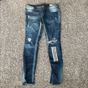 Free People distressed patchwork jeans